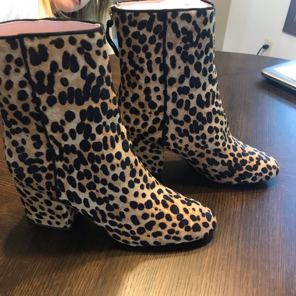 J Crew Sadie leopard bootie
